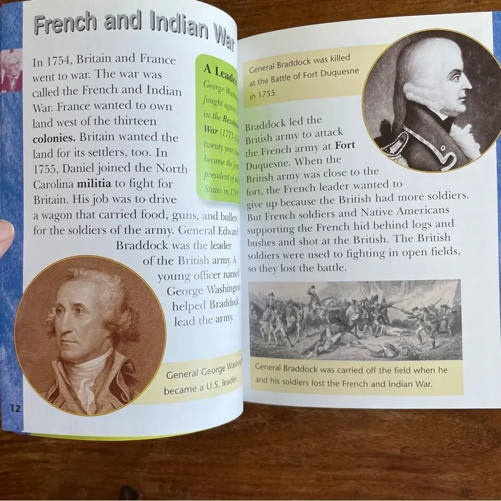 Daniel Boone Book by American Lives History Biography Early Reader